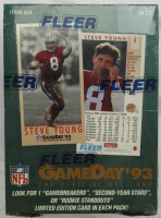 1993 Fleer GameDay Football Cards NFL Wax Box with (36) Packs at PristineAuction.com