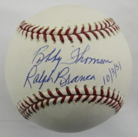 Ralph Branca & Bobby Thomson Signed OML Baseball Inscribed "10/3/51" (JSA) at PristineAuction.com