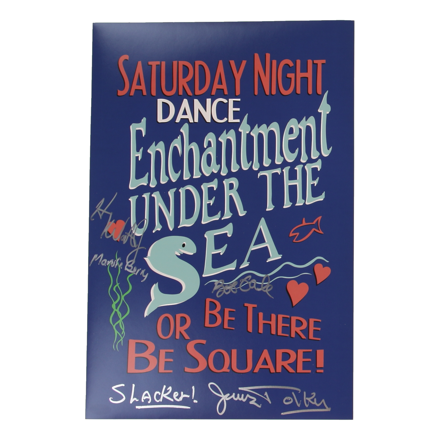 Bob Gale, Harry Waters Jr., & James Tolkan Signed "Back to the Future" 12x18 Poster Inscribed "Marvin Berry / Slacker!" (ACOA) at PristineAuction.com Bob Gale, Harry Waters Jr., & James Tolkan Signed "Back to the Future" 12x18 Poster Inscribed "Marvin Berry / Slacker!" (ACOA) at PristineAuction.com