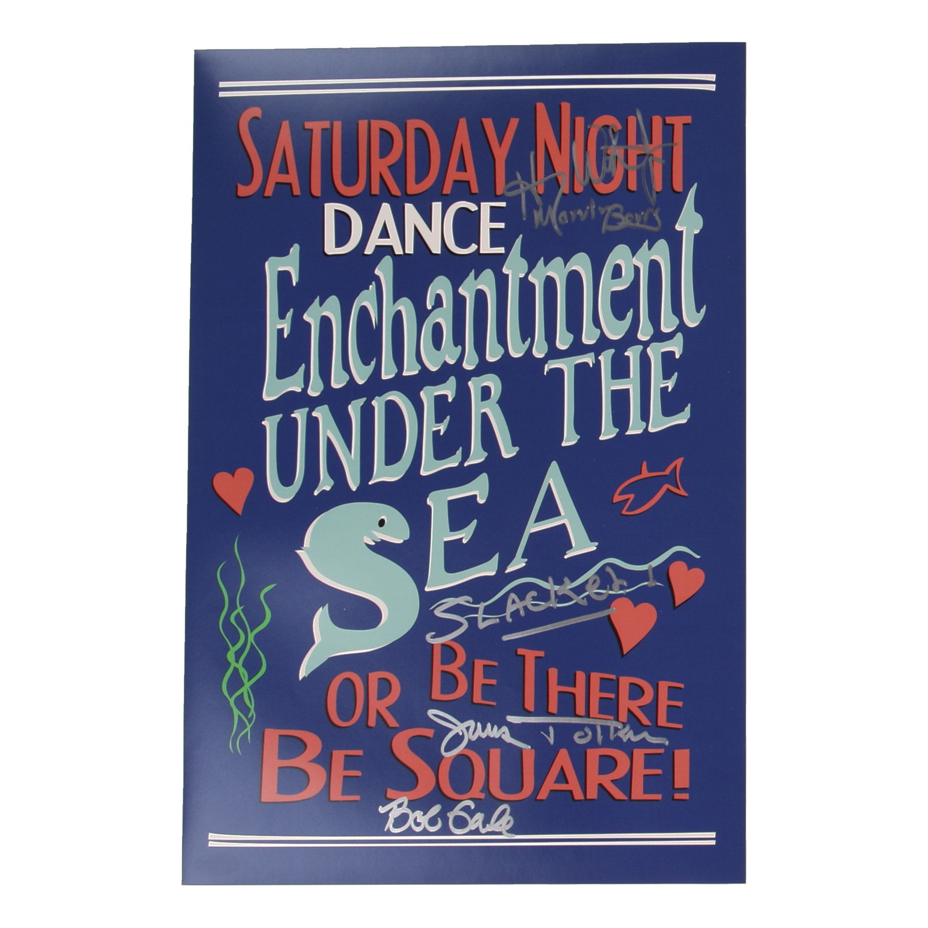 Bob Gale, Harry Waters Jr., & James Tolkan Signed "Back to the Future" 12x18 Poster Inscribed "Marvin Berry / Slacker!" (ACOA) at PristineAuction.com Bob Gale, Harry Waters Jr., & James Tolkan Signed "Back to the Future" 12x18 Poster Inscribed "Marvin Berry / Slacker!" (ACOA) at PristineAuction.com