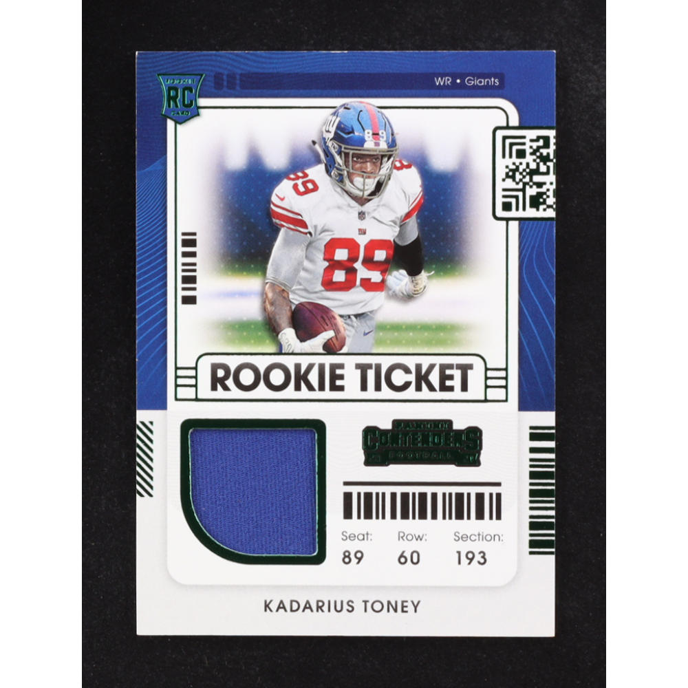 Kadarius Toney 2021 Panini Contenders Rookie Ticket Swatches #10 RC at PristineAuction.com