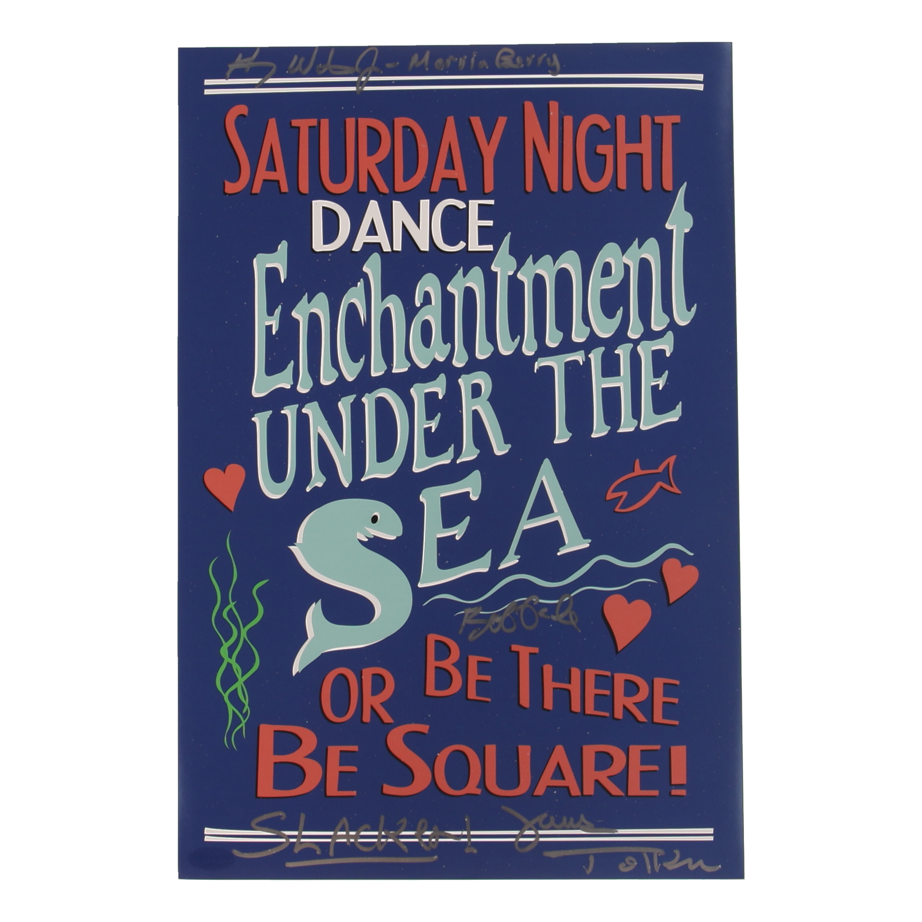 Bob Gale, Harry Waters Jr., & James Tolkan Signed "Back to the Future" 12x18 Poster Inscribed "Marvin Berry / Slacker!" (ACOA) at PristineAuction.com Bob Gale, Harry Waters Jr., & James Tolkan Signed "Back to the Future" 12x18 Poster Inscribed "Marvin Berry / Slacker!" (ACOA) at PristineAuction.com