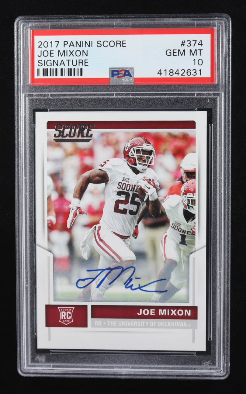 Joe Mixon 2017 Panini Score Signature #374 RC (PSA 10) at PristineAuction.com Joe Mixon 2017 Panini Score Signature #374 RC (PSA 10) at PristineAuction.com