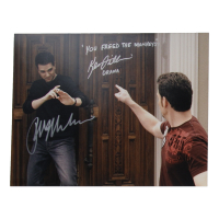Ralph Macchio & Kevin Dillon Signed "Entourage" 11x14 Photo Inscribed "You Freed the Monkey! / Drama" (ACOA) at PristineAuction.com