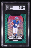 Malik Nabers 2024 Panini Prizm Emergent Green Wave #6 RC (SGC 9.5) at PristineAuction.com