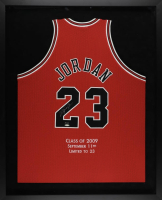 Michael Jordan Signed Bulls LE 2009 Hall of Fame Custom Framed Bulls Jersey (UDA) at PristineAuction.com