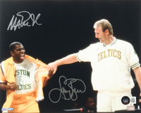Larry Bird & Magic Johnson Signed Celtics 8x10 Photo (Beckett) at PristineAuction.com