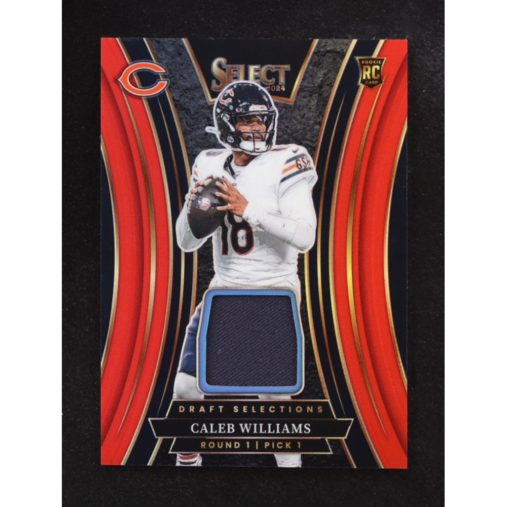 Caleb Williams 2024 Select Draft Selections Memorabilia Prizm Red #1 RC at PristineAuction.com Caleb Williams 2024 Select Draft Selections Memorabilia Prizm Red #1 RC at PristineAuction.com