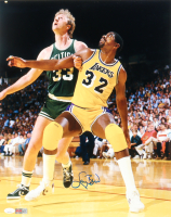 Larry Bird Signed Celtics 16x20 Photo (PIA & JSA) at PristineAuction.com