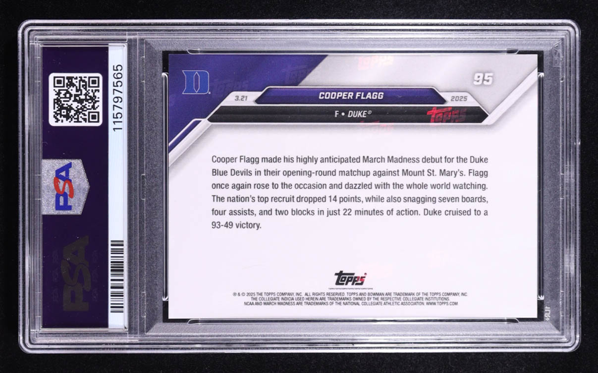 Cooper Flagg 2024-25 Bowman U Now #95 RC (PSA 9) at PristineAuction.com Cooper Flagg 2024-25 Bowman U Now #95 RC (PSA 9) at PristineAuction.com