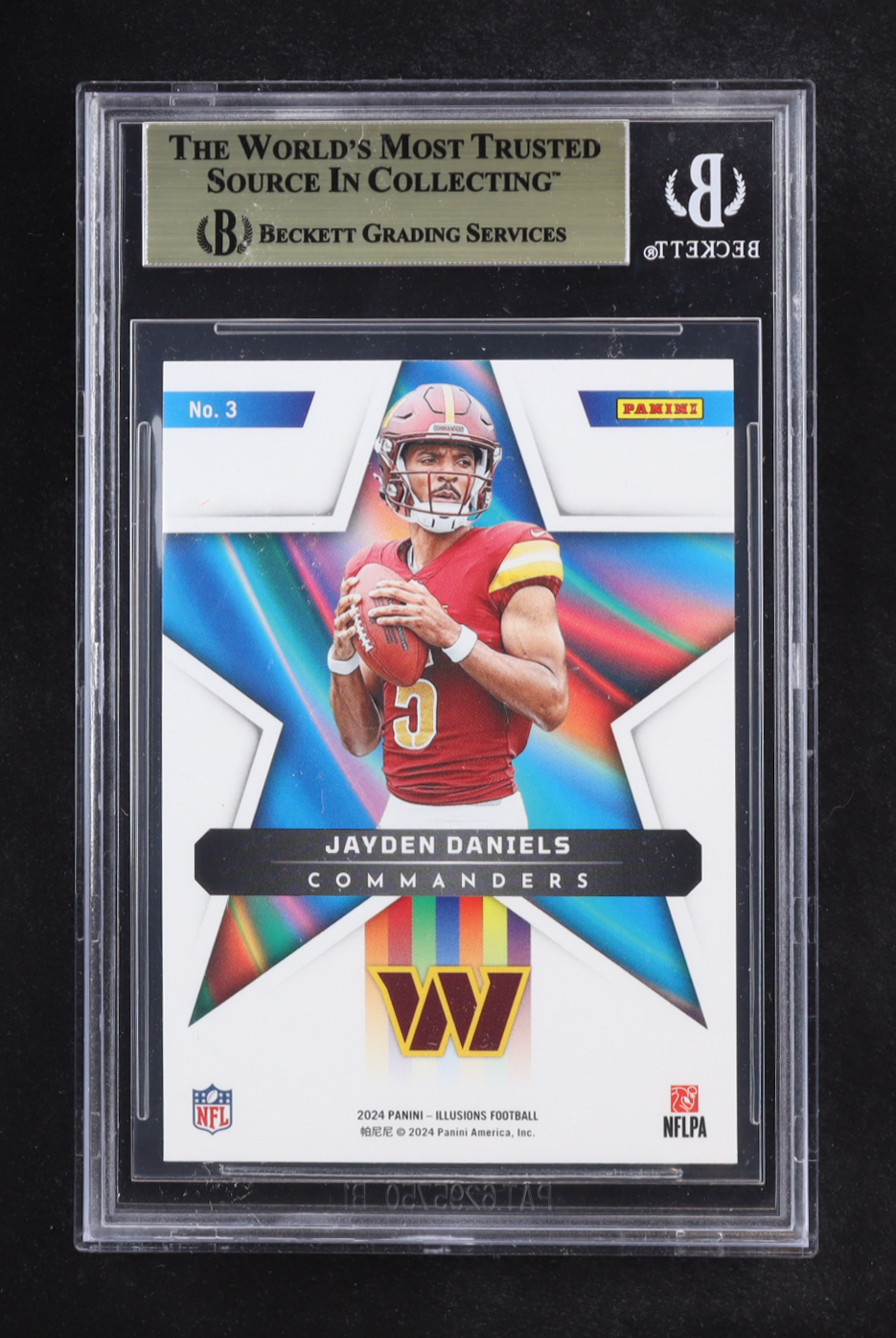 Jayden Daniels 2024 Panini Illusions Shining Stars #3 RC (BGS 9.5) at PristineAuction.com Jayden Daniels 2024 Panini Illusions Shining Stars #3 RC (BGS 9.5) at PristineAuction.com