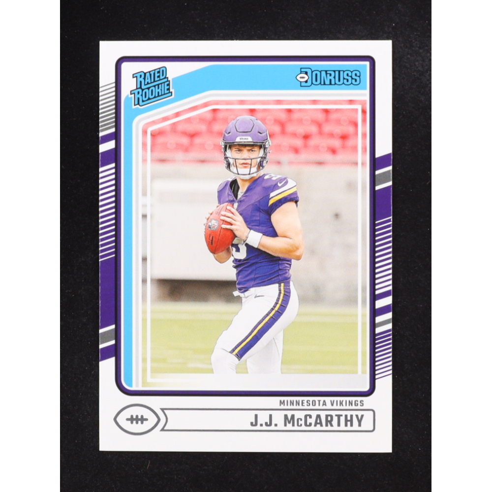 J.J. McCarthy 2024 Donruss #303 RR RC at PristineAuction.com