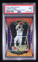 Lebron James 2020 Panini Select Red/White/Orange Flash #113 (PSA 9) at PristineAuction.com
