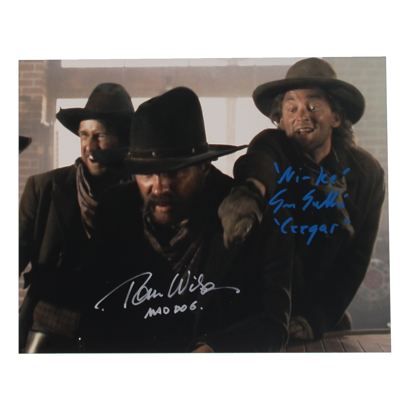 Tom Wilson & Sean Sullivan Signed "Back to the Future: Part III" 11x14 Photo Inscribed "Mad Dog / Ceegar" (ACOA) at PristineAuction.com Tom Wilson & Sean Sullivan Signed "Back to the Future: Part III" 11x14 Photo Inscribed "Mad Dog / Ceegar" (ACOA) at PristineAuction.com