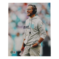 Mike McDaniel Signed Dolphins 8x10 Photo (Beckett) at PristineAuction.com