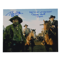 Tom Wilson & Donovan Scott Signed "Back to the Future: Part III" 11x14 Photo Inscribed "Get Him Out of that S***!" (ACOA) at PristineAuction.com