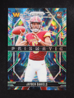 Jayden Daniels 2024 Panini Prizm Prizmatic Prizms Green Wave #3 RC at PristineAuction.com