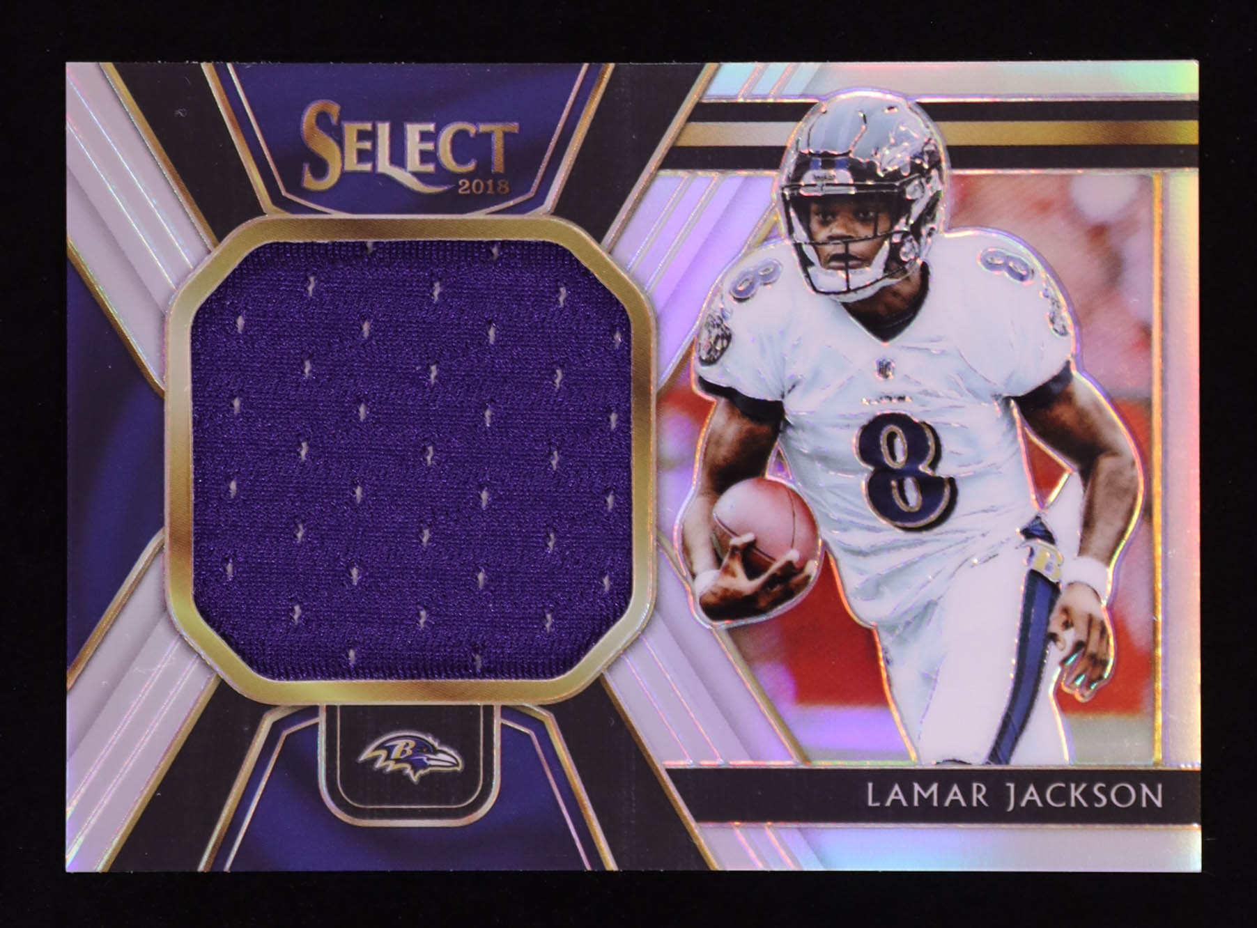 Lamar Jackson 2018 Select Jumbo Rookie Swatches Prizm #30 RC #50/99 at PristineAuction.com Lamar Jackson 2018 Select Jumbo Rookie Swatches Prizm #30 RC #50/99 at PristineAuction.com