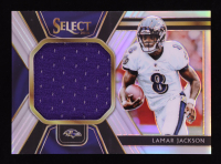 Lamar Jackson 2018 Select Jumbo Rookie Swatches Prizm #30 RC #50/99 at PristineAuction.com