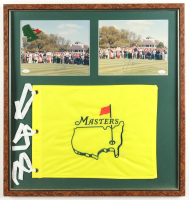 Arnold Palmer & Jack Nicklaus Dual-Signed Custom Framed Photos Display with Masters Pin Flag (JSA) at PristineAuction.com