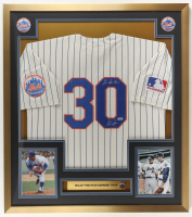 Nolan Ryan Signed Custom Framed Jersey Display with Vintage Mets Pin & Title Plaque Inscribed "The Ryan Express" (PSA) at PristineAuction.com