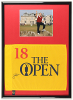 Jack Nicklaus Signed British "The Open" Custom Framed Pin Flag (PSA) at PristineAuction.com