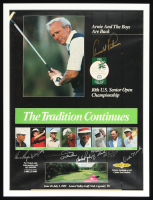 Arnold Palmer & Gary Player | 1989 US Senior Open Championship Custom Framed Poster Signed By (9) (JSA) at PristineAuction.com