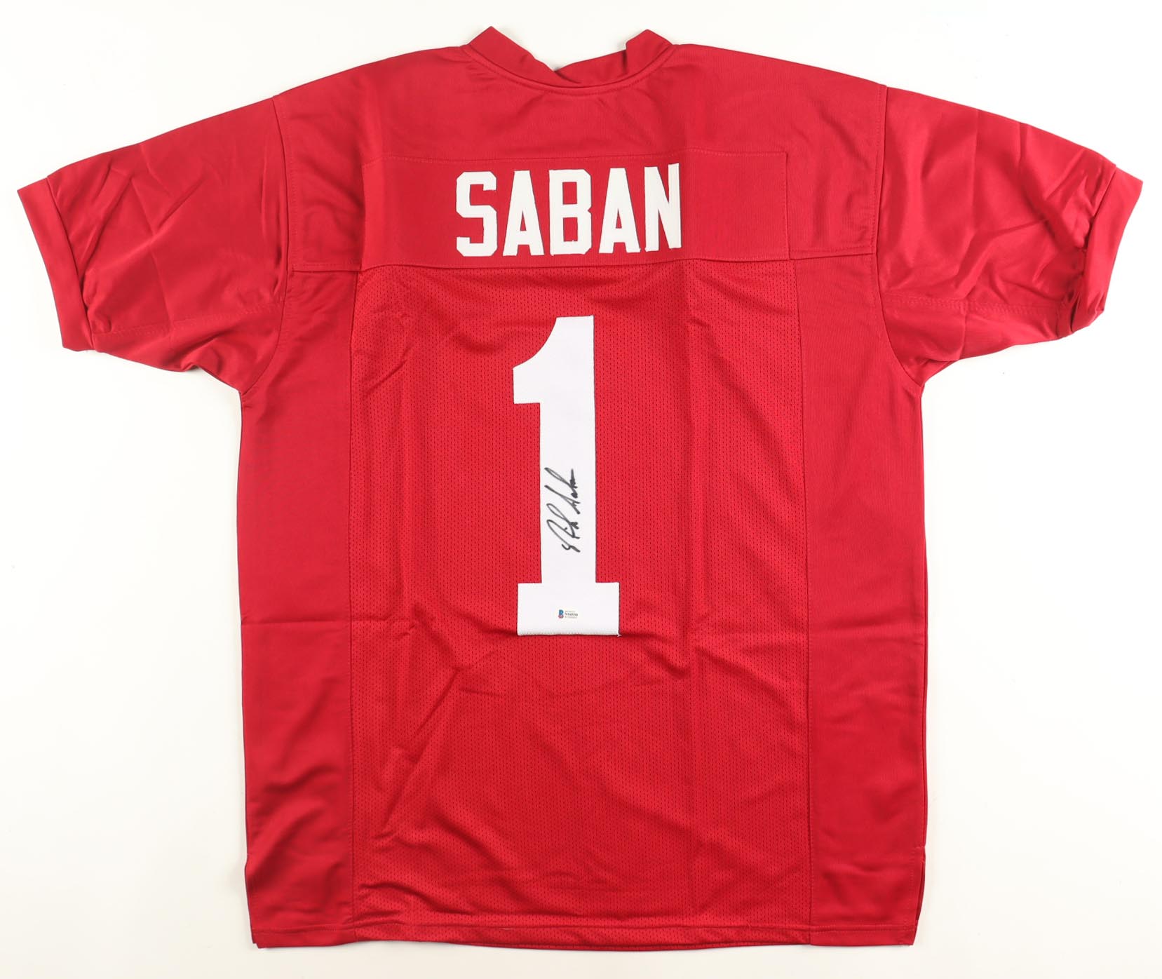 Nick Saban Signed Jersey (Beckett) at PristineAuction.com Nick Saban Signed Jersey (Beckett) at PristineAuction.com