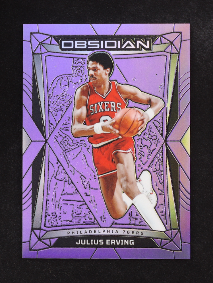 Julius Erving 2023-24 Panini Obsidian Purple #61 #40/49 at PristineAuction.com Julius Erving 2023-24 Panini Obsidian Purple #61 #40/49 at PristineAuction.com