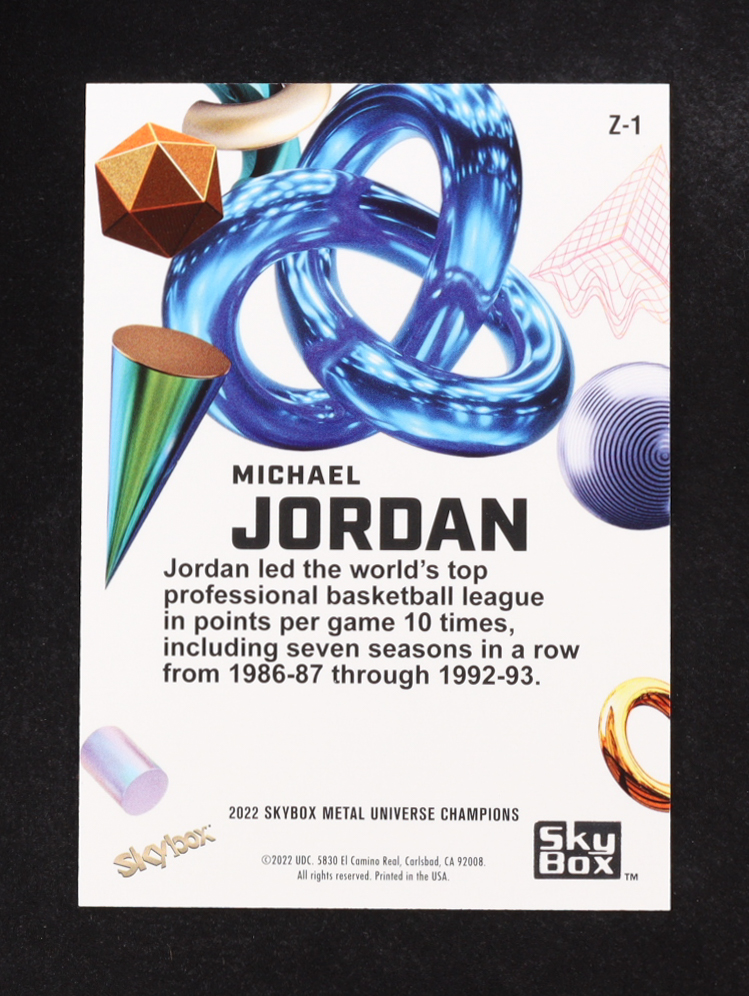 Michael Jordan 2022 Skybox Metal Universe Champions Z-Force #Z-1 at PristineAuction.com Michael Jordan 2022 Skybox Metal Universe Champions Z-Force #Z-1 at PristineAuction.com