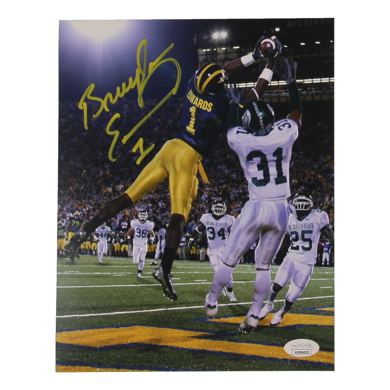 Braylon Edwards Signed Michigan Wolverines 8x10 Photo (JSA) at PristineAuction.com Braylon Edwards Signed Michigan Wolverines 8x10 Photo (JSA) at PristineAuction.com
