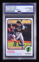 Steven Kwan Signed 2022 Topps Heritage #562 RC (PSA) at PristineAuction.com