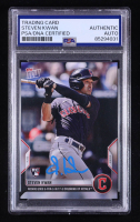 Steven Kwan Signed 2022 Topps Now #27 RC (PSA) at PristineAuction.com