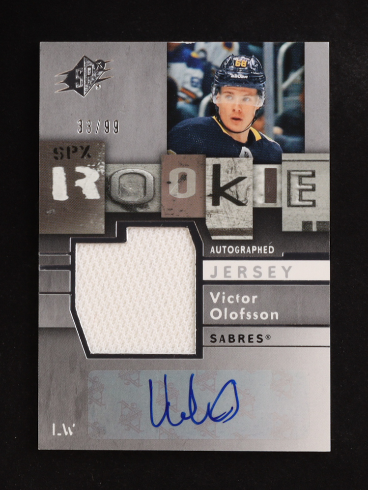 Victor Olofsson 2019-20 Upper Deck SPX Rookie Autograph Jersey #09-V0 RC #33/99 at PristineAuction.com Victor Olofsson 2019-20 Upper Deck SPX Rookie Autograph Jersey #09-V0 RC #33/99 at PristineAuction.com