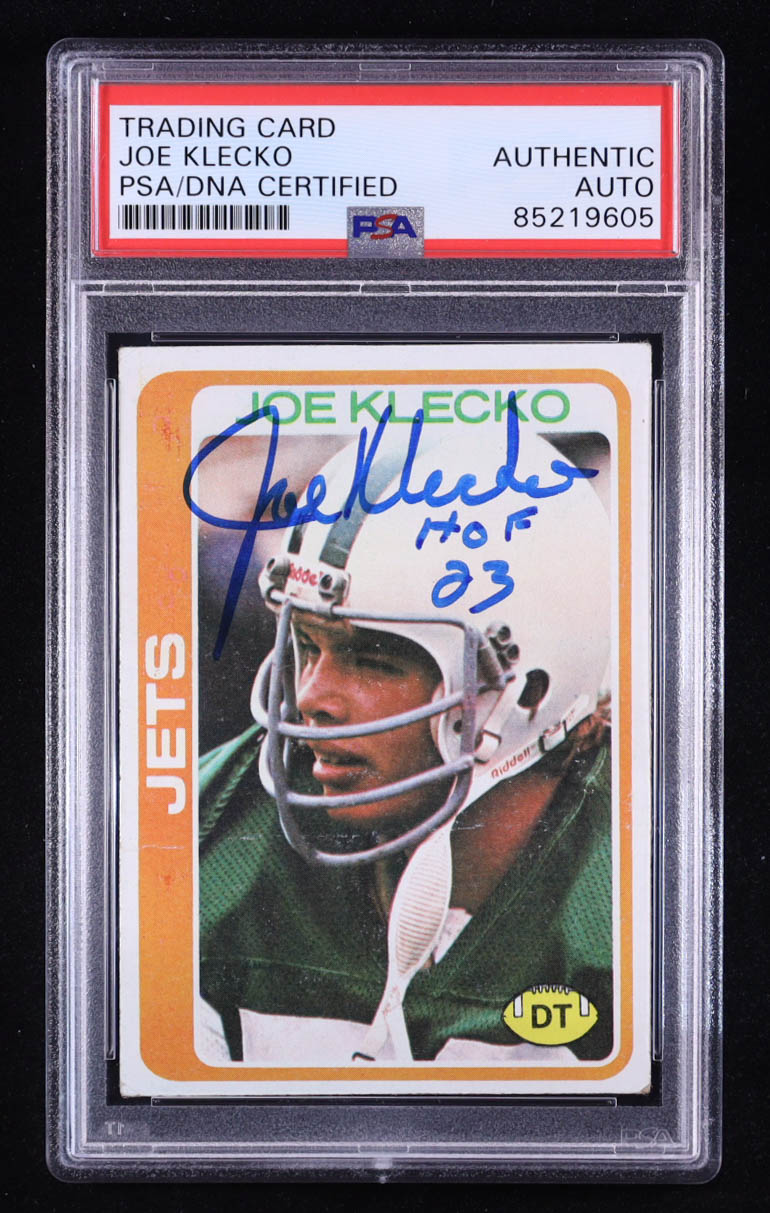 Joe Klecko Signed 1978 Topps #287 RC Inscribed "HOF 23" (PSA) at PristineAuction.com Joe Klecko Signed 1978 Topps #287 RC Inscribed "HOF 23" (PSA) at PristineAuction.com