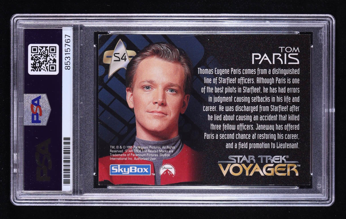 Robert McNeill Signed Tom Paris 1995 Skybox Star Trek Voyager #S4 (PSA) at PristineAuction.com Robert McNeill Signed Tom Paris 1995 Skybox Star Trek Voyager #S4 (PSA) at PristineAuction.com