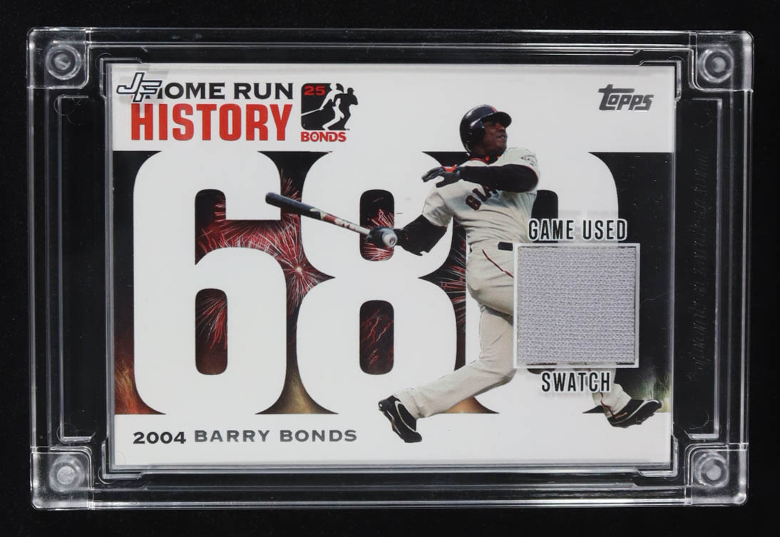 Barry Bonds 2022 Jersey Fusion Game-Used Swatch #BB94 at PristineAuction.com Barry Bonds 2022 Jersey Fusion Game-Used Swatch #BB94 at PristineAuction.com