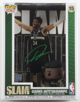 Giannis Antetokounmpo Signed "Bucks" #15 SLAM Magazine Cover Funko Pop! Vinyl Figure (Beckett) at PristineAuction.com
