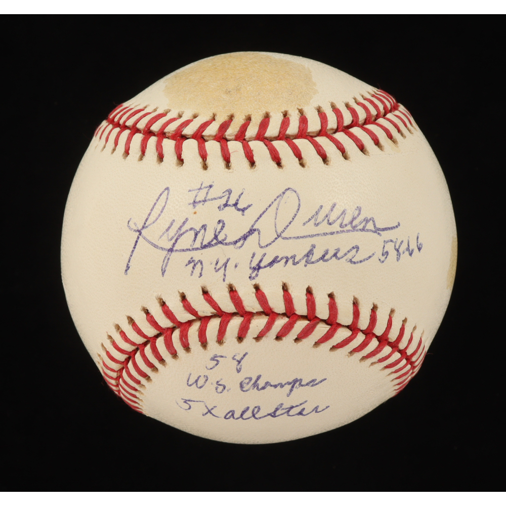 Ryne Duren Signed OML Baseball Inscribed "N.Y. Yankees 58-66" & "WS Champ, 5x All-Star" (PSA) at PristineAuction.com
