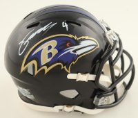 Zay Flowers Signed Ravens Speed Mini Helmet (Beckett) at PristineAuction.com
