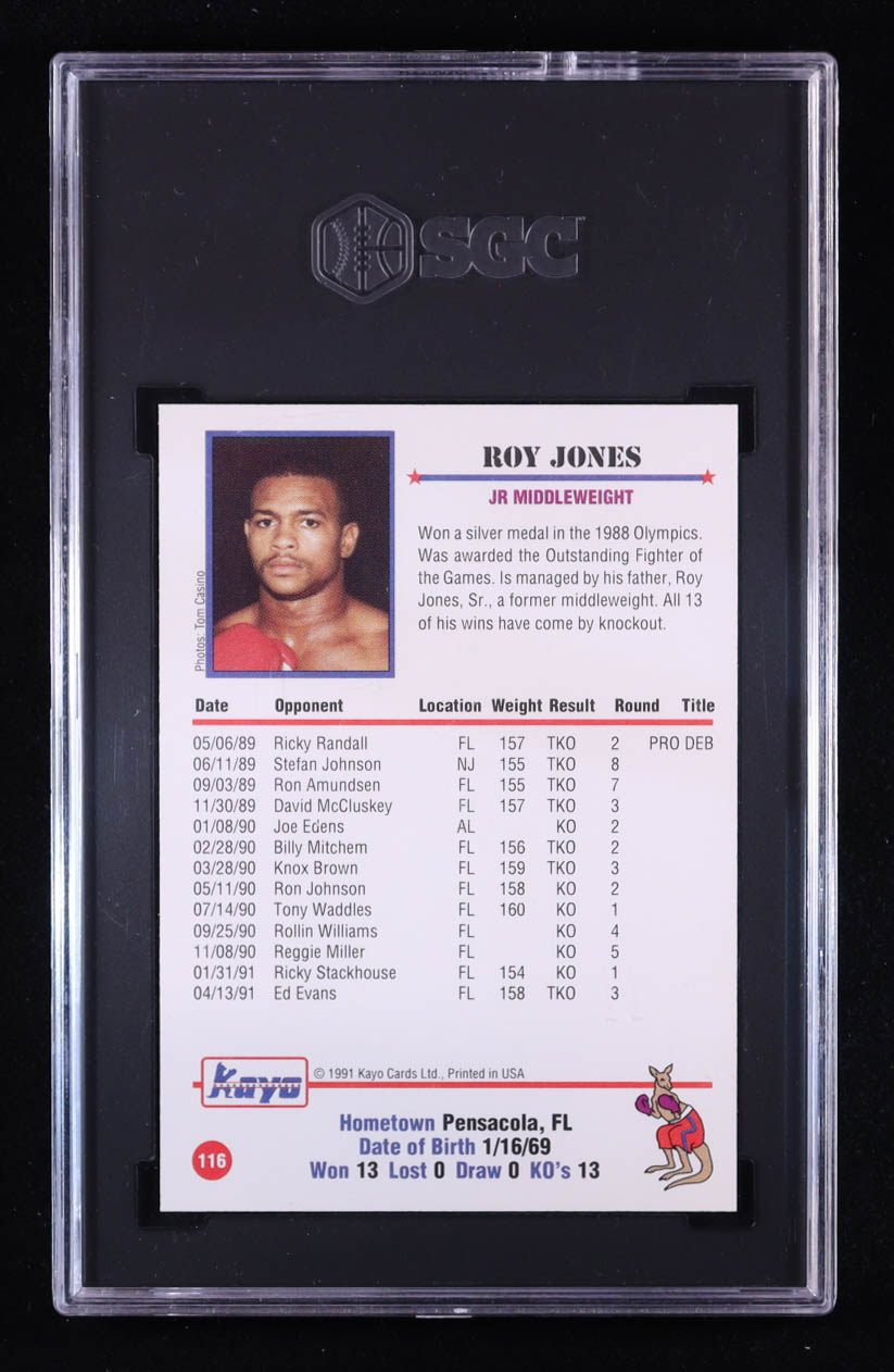 Roy Jones, Jr. 1991 Kayo #116 (SGC 8.5) at PristineAuction.com Roy Jones, Jr. 1991 Kayo #116 (SGC 8.5) at PristineAuction.com