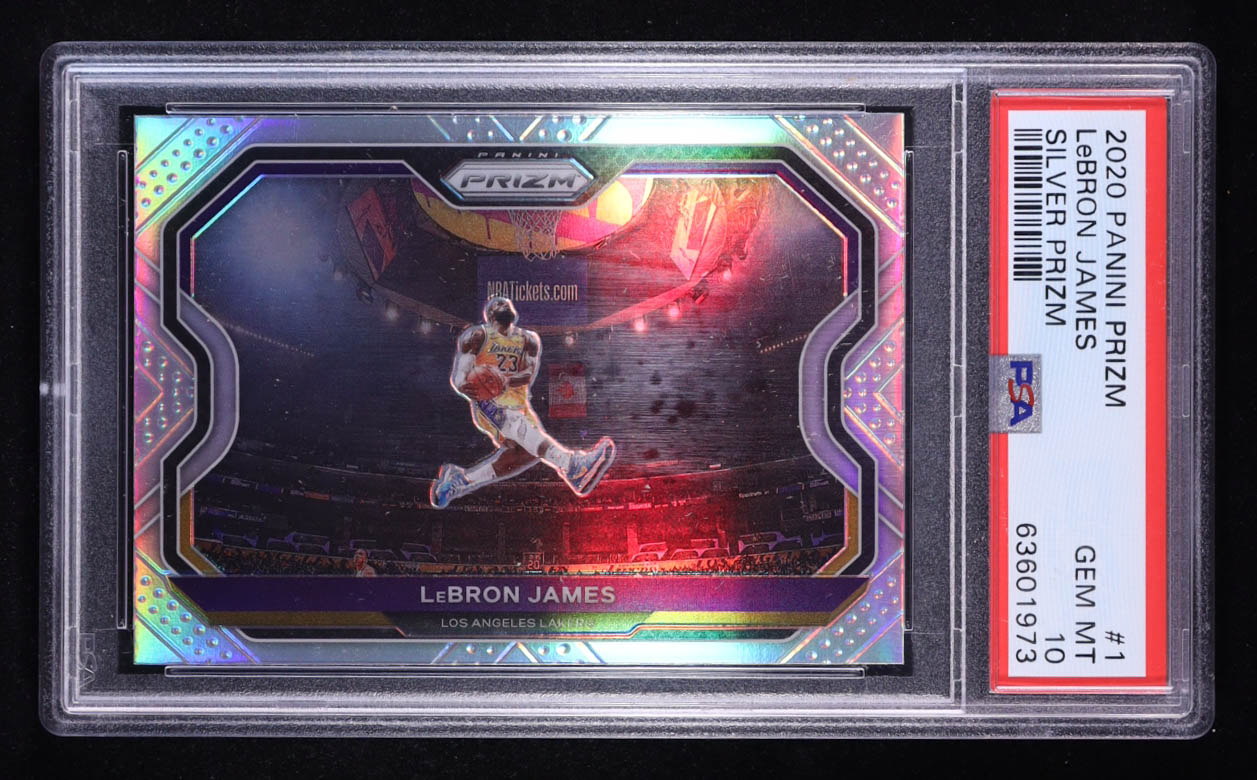 LeBron James 2020-21 Panini Prizm Prizms Silver #1 (PSA 10) at PristineAuction.com LeBron James 2020-21 Panini Prizm Prizms Silver #1 (PSA 10) at PristineAuction.com