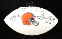 Michael Dean Perry & Greg Pruitt Signed Browns Logo Football (JSA) at PristineAuction.com