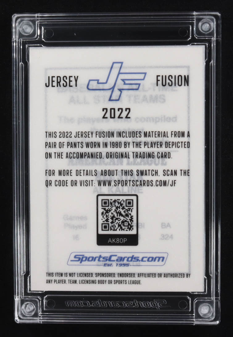 Al Kaline 2022 Jersey Fusion Game-Used Swatch #AK80P at PristineAuction.com Al Kaline 2022 Jersey Fusion Game-Used Swatch #AK80P at PristineAuction.com