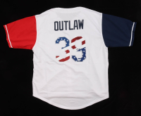 Kevin Kiermaier Signed Jersey Inscribed "Outlaw" (JSA) at PristineAuction.com
