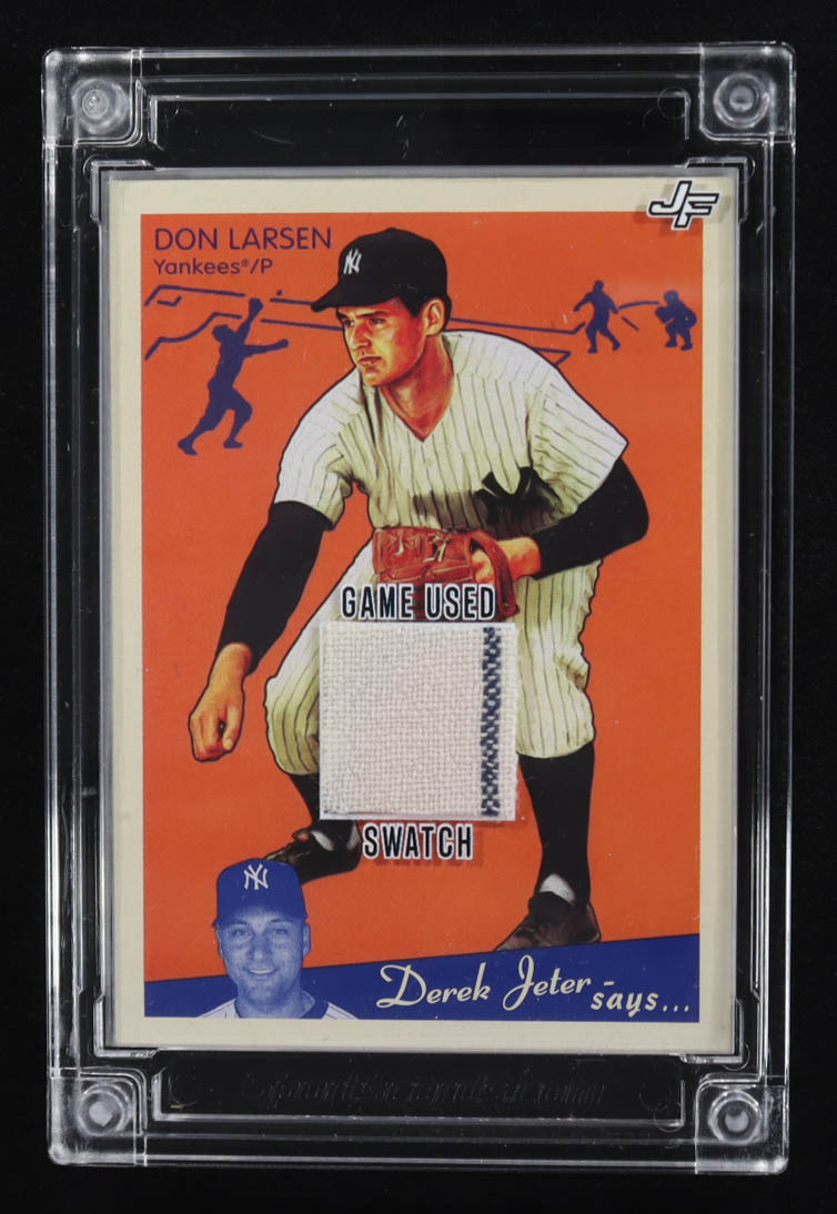 Don Larsen 2022 Jersey Fusion Game-Used Swatch #DL58 at PristineAuction.com Don Larsen 2022 Jersey Fusion Game-Used Swatch #DL58 at PristineAuction.com