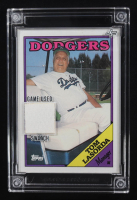 Tom Lasorda 2022 Jersey Fusion Game-Used Swatch #TL80 at PristineAuction.com