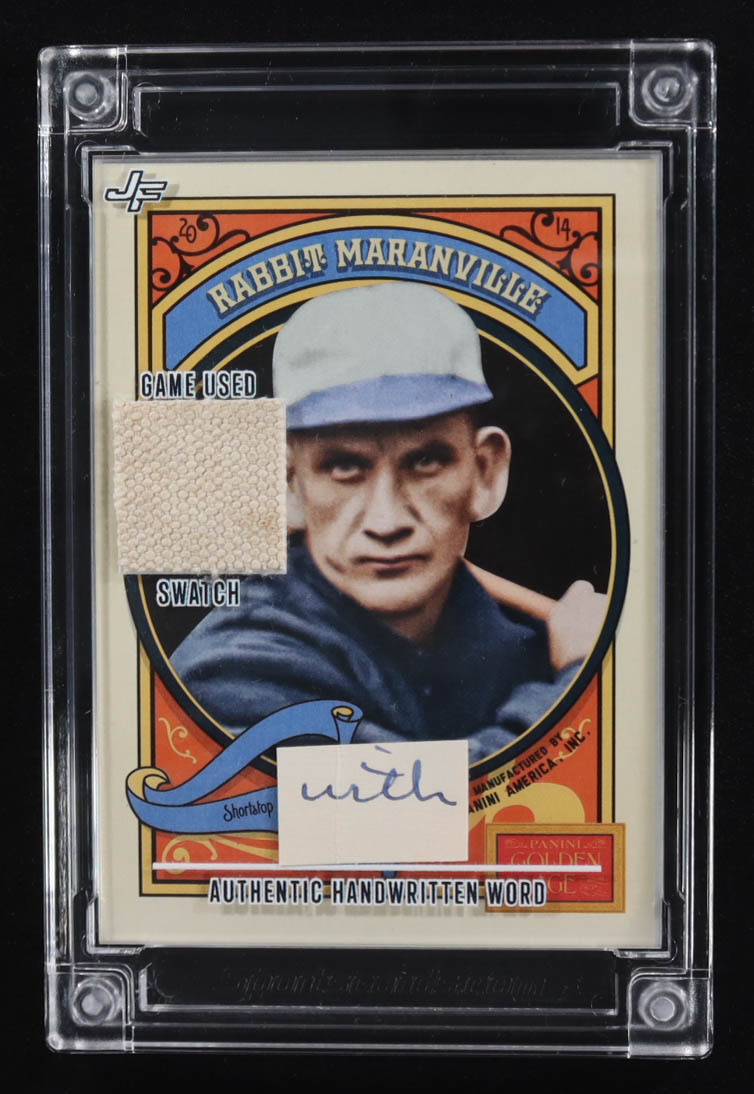 Rabbit Maranville 2022 Jersey Fusion Game-Used Swatch and Authentic Written Word #RM20 at PristineAuction.com Rabbit Maranville 2022 Jersey Fusion Game-Used Swatch and Authentic Written Word #RM20 at PristineAuction.com