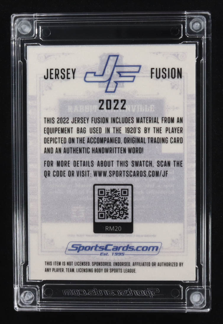 Rabbit Maranville 2022 Jersey Fusion Game-Used Swatch and Authentic Written Word #RM20 at PristineAuction.com Rabbit Maranville 2022 Jersey Fusion Game-Used Swatch and Authentic Written Word #RM20 at PristineAuction.com