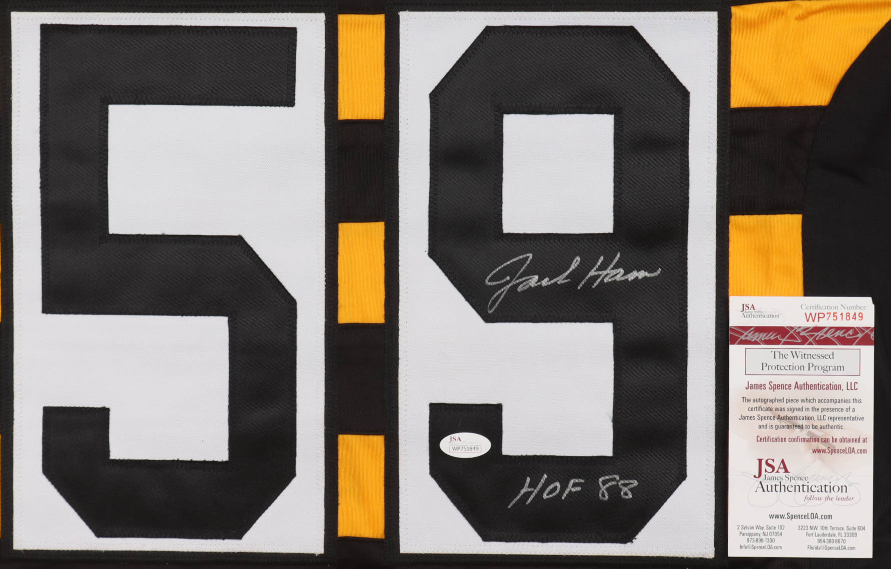 Jack Ham Signed Jersey Inscribed "HOF 88" (JSA) at PristineAuction.com Jack Ham Signed Jersey Inscribed "HOF 88" (JSA) at PristineAuction.com